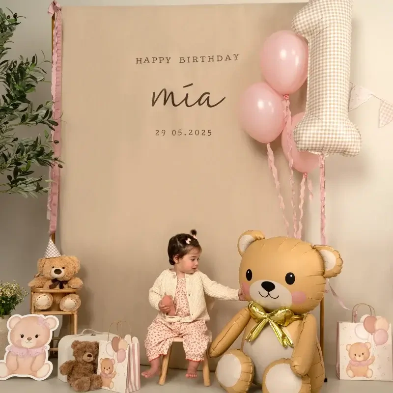 Papírové talíře květinové růžové 23 cm - 6 ks