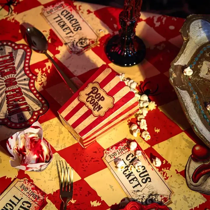 Krabičky na popcorn Halloween Freak Show 6 ks