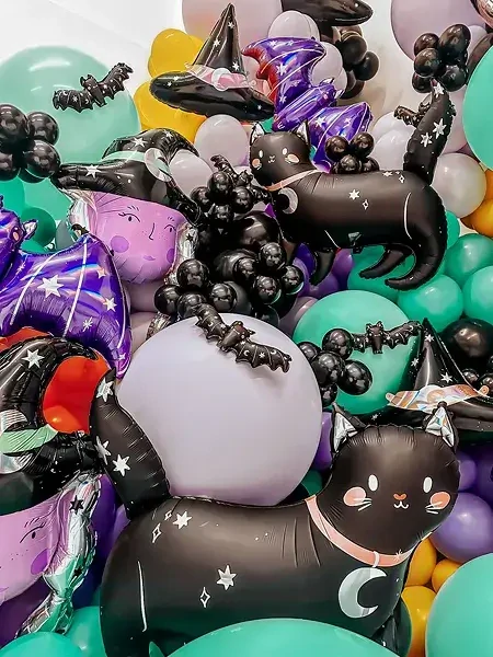 Foliový balonek Halloween - netopýr fialový 120 x 51 cm