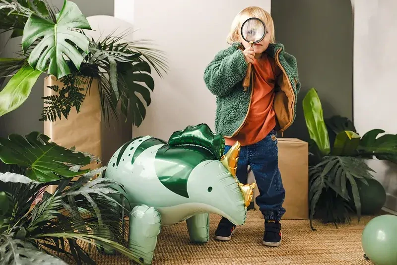 Fóliový balónek Stojící dinosaurus Triceratops 101 x 61 cm