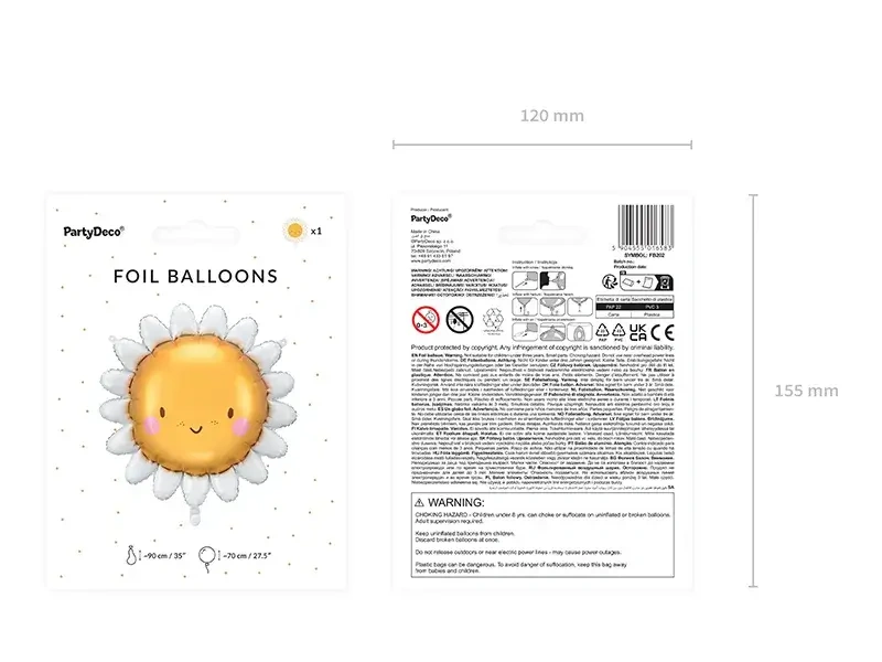 Fóliový balonek Kopretina 90 cm