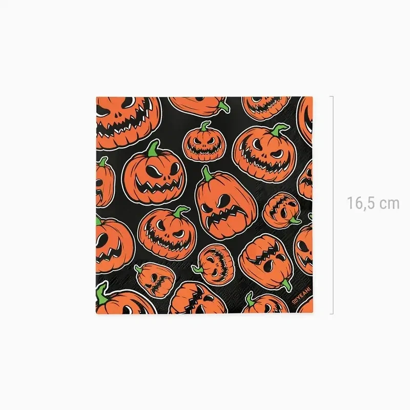 Papírové ubrousky Halloween dýně 30 ks