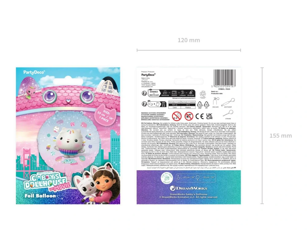 Foliový balonek Gábinin kouzelný domek ve filmu Cakey 45 cm