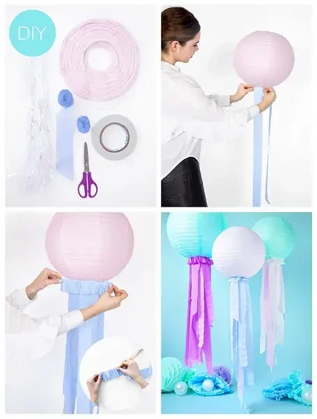 Lampion kulatý 35 cm růžový