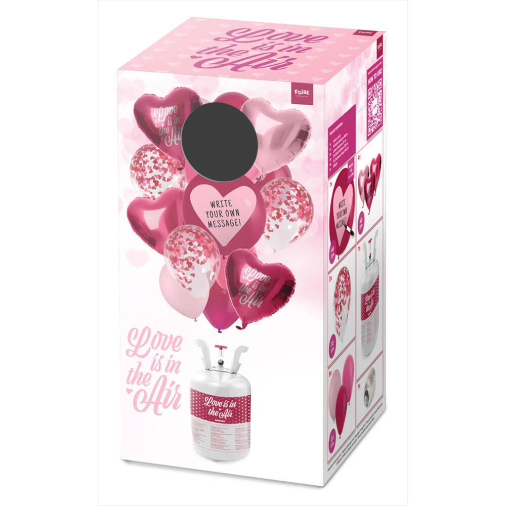 Helium - sada s balonky Love is in the air - Láska je ve vzduchu