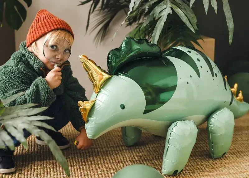 Fóliový balónek Stojící dinosaurus Triceratops 101 x 61 cm