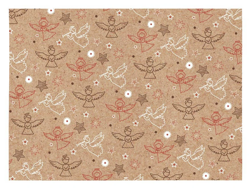 Balící papír kraft Vánoce - mix 