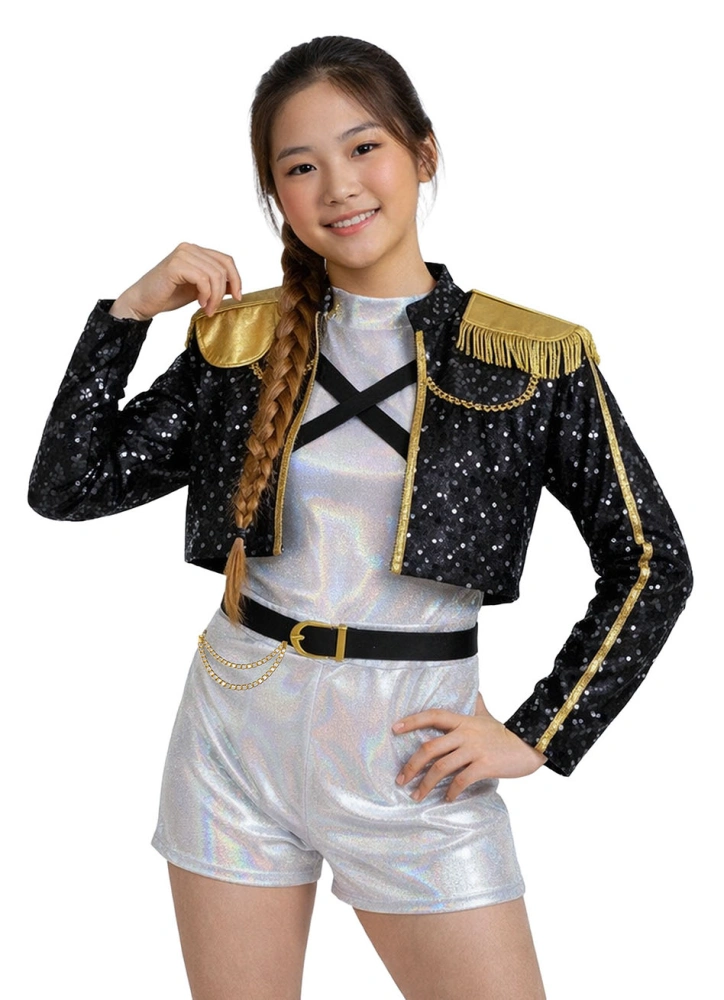 Dětský kostým K-pop Rumi stříbrný