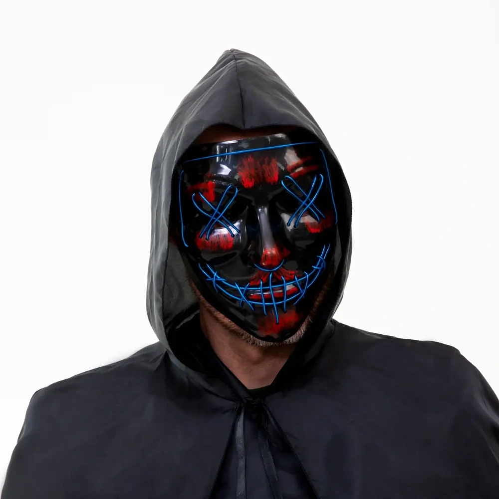 Halloweenská LED maska Purge