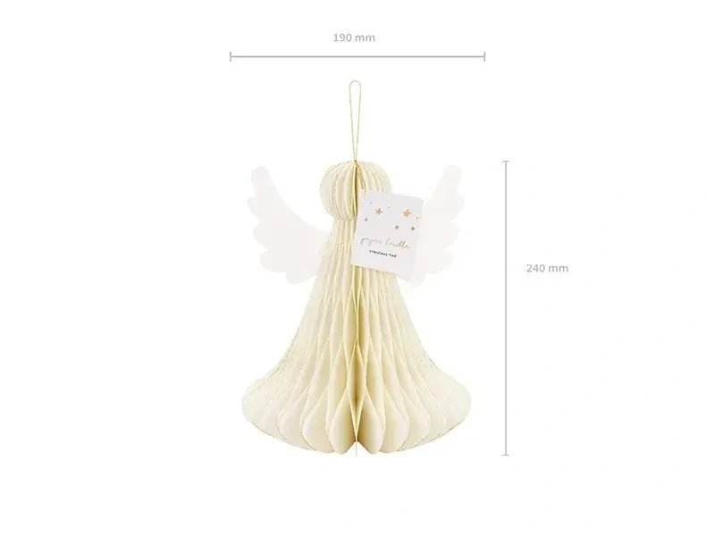 Papírová závěsná dekorace Anděl 24 cm
