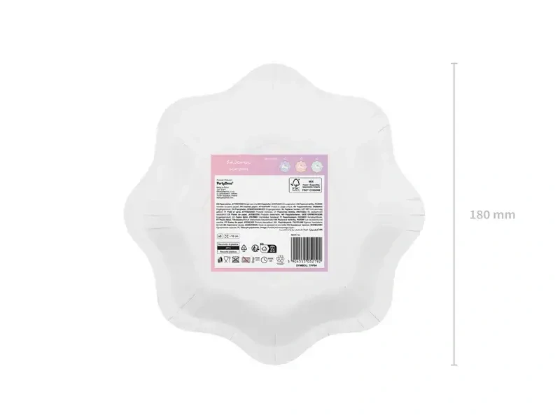 Papírové talířky Elegantní jednorožec 18 cm - 6 ks
