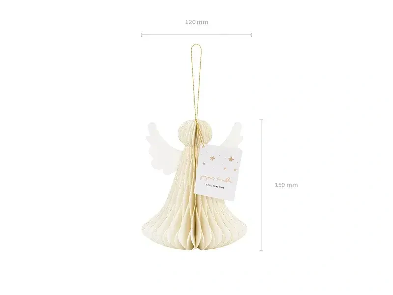 Papírová závěsná dekorace Anděl 15 cm
