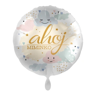 Fóliový balónek Ahoj miminko CZ 43 cm