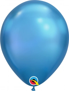 Balónek Qualatex CHROME 11"/28cm modrý