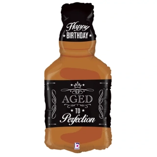 Fóliový balónek Happy Birthday láhev whisky 90cm