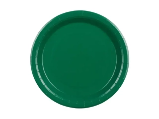 Papírové talíře tmavě zelené 23 cm - 6 ks