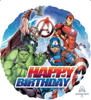 Fóliový balonek Avengers Happy Birthday 43cm