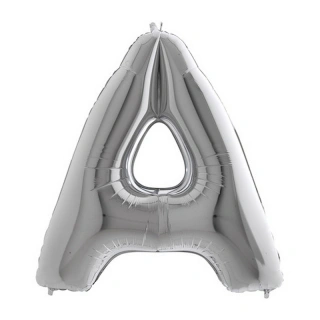 Foliové písmeno A stříbrné 102 cm