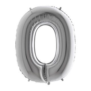 Foliové písmeno O stříbrné 102 cm