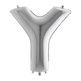 Foliové písmeno Y stříbrné 102 cm