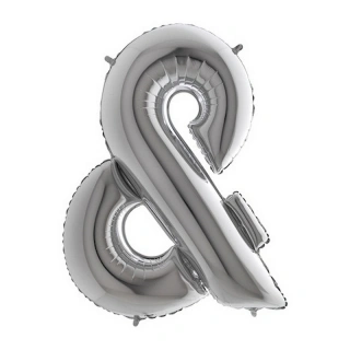 Foliový symbol And & stříbrný 102 cm