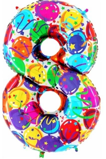 Foliová číslice - balonková 8 - 102 cm