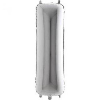 Foliové písmeno I stříbrné 102 cm