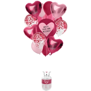 Helium - sada s balonky Love is in the air - Láska je ve vzduchu
