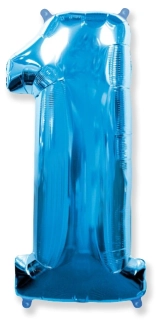 Foliová číslice - modrá 1 - 102cm