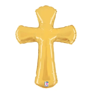 Fóliový balónek Zlatý kríž 99 cm