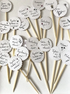 Handmade originální napichovátka barevné 20ks