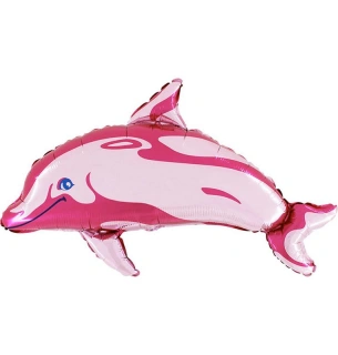 Fóliový balónek MINI Delfín Růžový 35cm