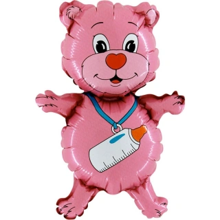 Fóliový balónek MINI Medvídě Růžové 35cm