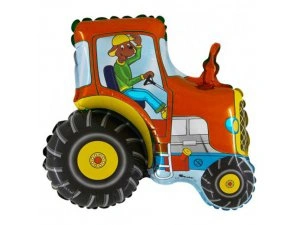 Fóliový balónek MINI Traktor Červený 35cm