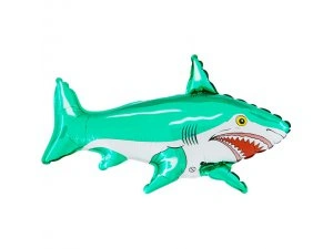 Fóliový balónek MINI Žralok zelený 35cm