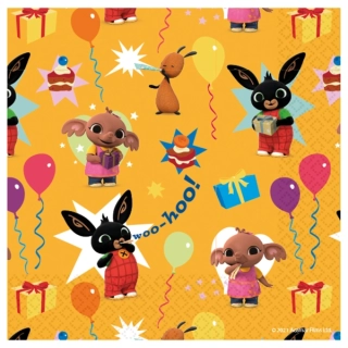 Papírové ubrousky - Králíček Bing 16ks