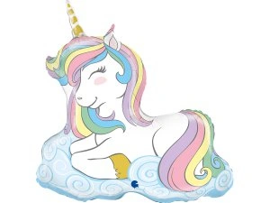 Fóliový balónek Jednorožec pastelový 86 cm
