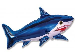 Fóliový balónek Žralok Modrý 75cm x 105cm