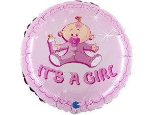 Fóliový balónek Je to holka! Miminko 46cm