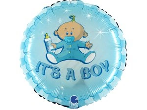 Fóliový balónek Je to kluk! Miminko 46cm