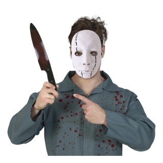 Set na Halloween Maska s plastovým nožem