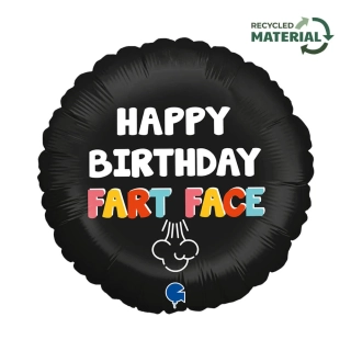 Fóliový balónek Happy Birthday Fart Face 46cm