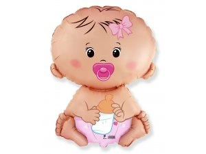 Fóliový balónek Miminko růžové 66cm - nebalený