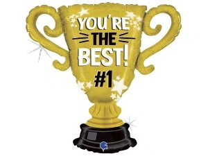 Fóliový balónek Pohár - Youre The Best 84cm