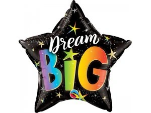 Fóliový balónek Hvězda Dream Big 45cm