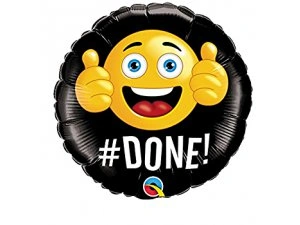 Fóliový balónek Kruh - #DONE! 45cm 