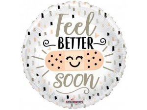 Fóliový balónek Kruh - Feel better soon 46cm