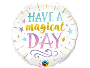 Fóliový balónek Kruh - Měj kouzelný den 45cm