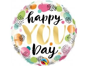 Fóliový balónek Kruh - Tvůj šťastný den 45cm