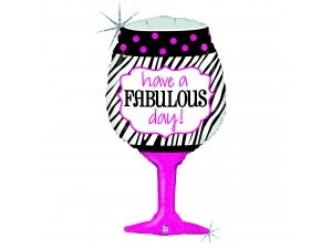 Fóliový balónek Sklenička se vzkazem 86cm